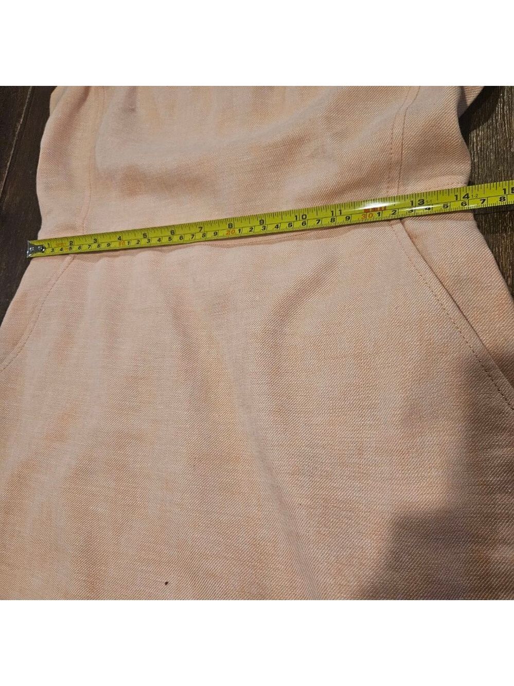 Women's J.Crew Linen Blend Resume Midi Dress Size 2 Orange Sorbet, 2 Pockets! - Picture 13 of 14